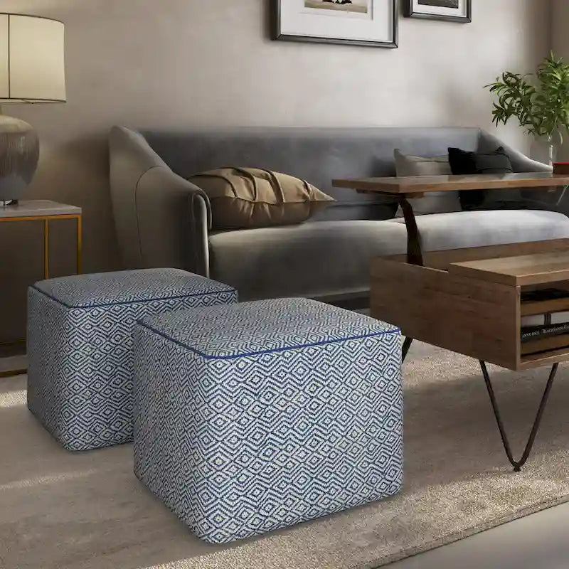 WYNDENHALL Dougan Boho Square Pouf 15