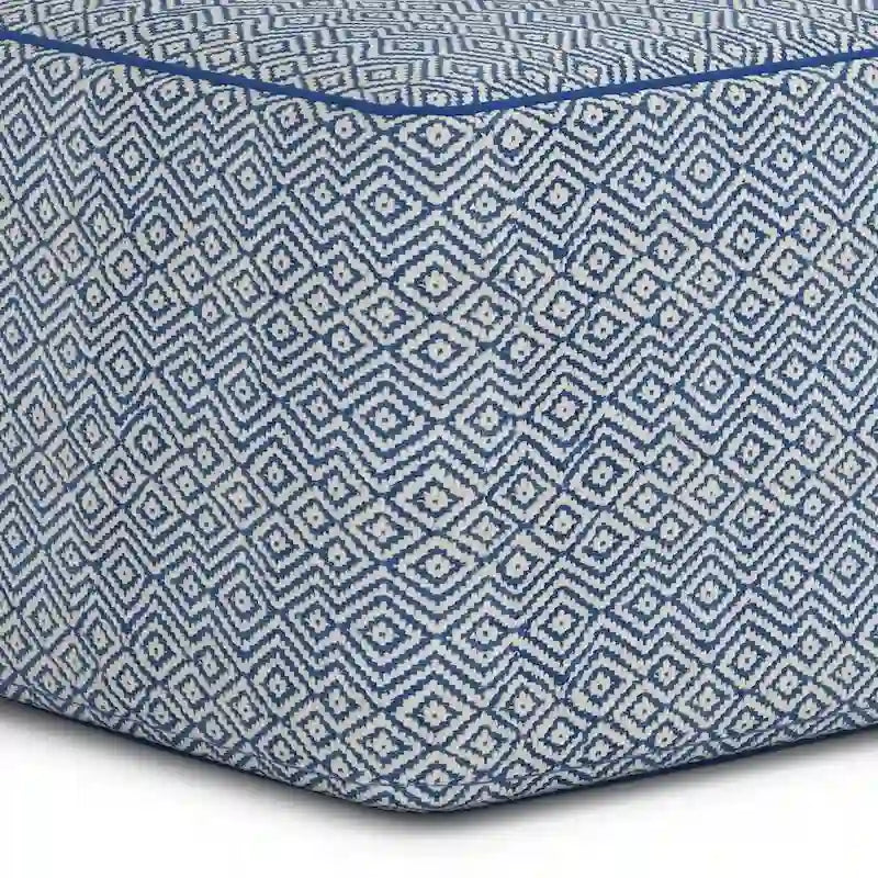 WYNDENHALL Dougan Boho Square Pouf 18