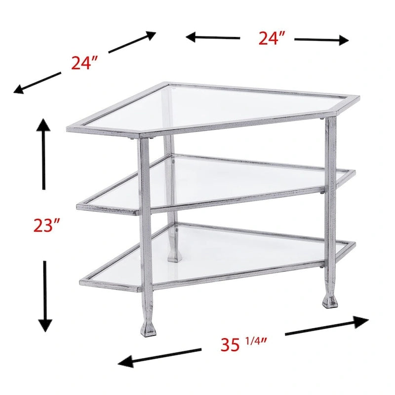 SEI Furniture Jensen Mobile angolare in metallo per TV fino a 33,25 pollici 12