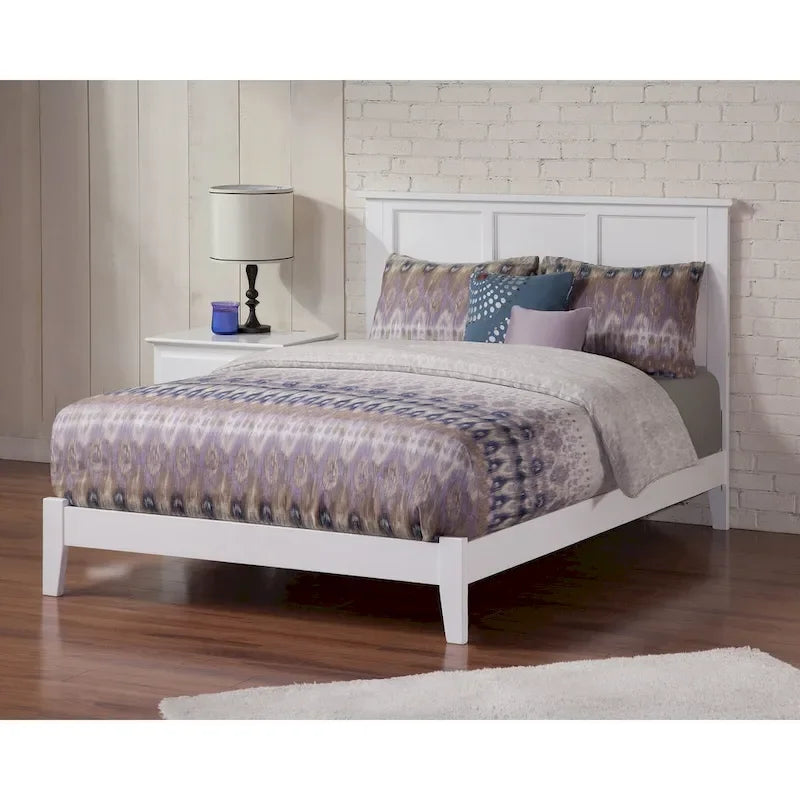 Madison Queen Foundation Bed Frame in White 6
