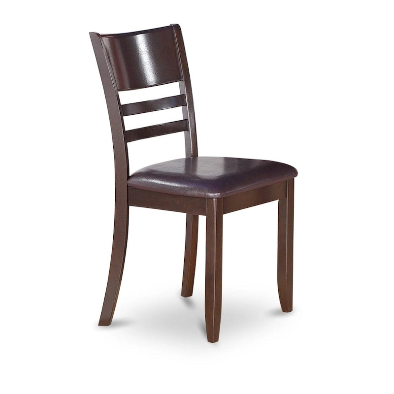 East West Furniture 5 Piece Kitchen Table Set- A Round Dining Room Table and 4 Dining Chairs, Cappuccino (Seat Options) 4