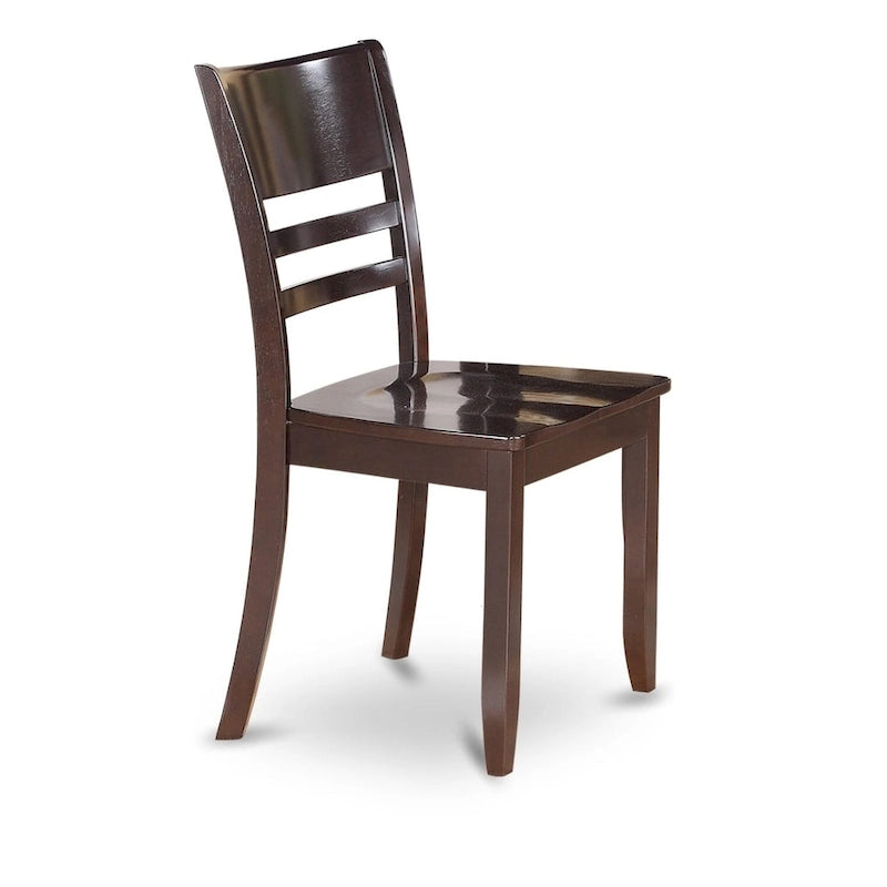 East West Furniture 5 Piece Kitchen Table Set- A Round Dining Room Table and 4 Dining Chairs, Cappuccino (Seat Options) 9