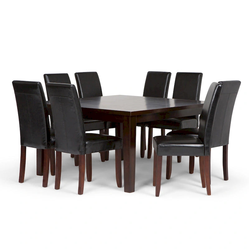 WYNDENHALL Normandy Transitional 9 Pc Dining Set with 8 Upholstered Parson Chairs and 54 Wide Table 20