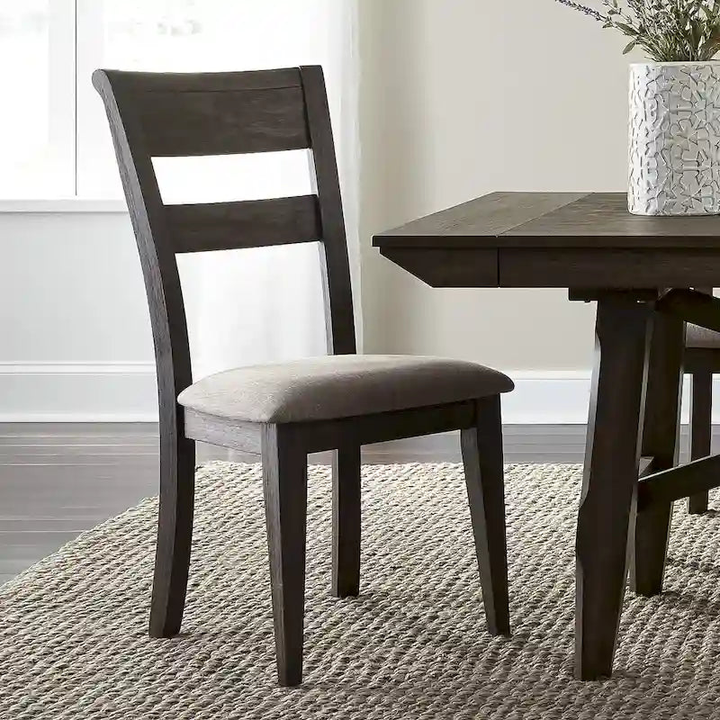 Set tavolo a cavalletto da 7 pezzi Double Bridge marrone scuro 4