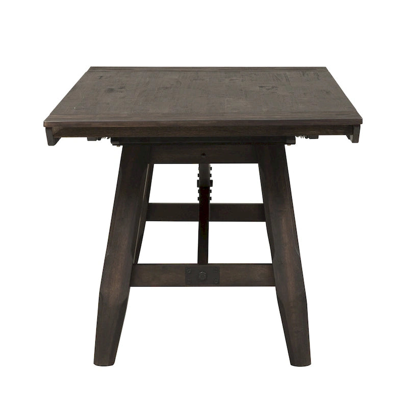 Set tavolo a cavalletto da 7 pezzi Double Bridge marrone scuro 17