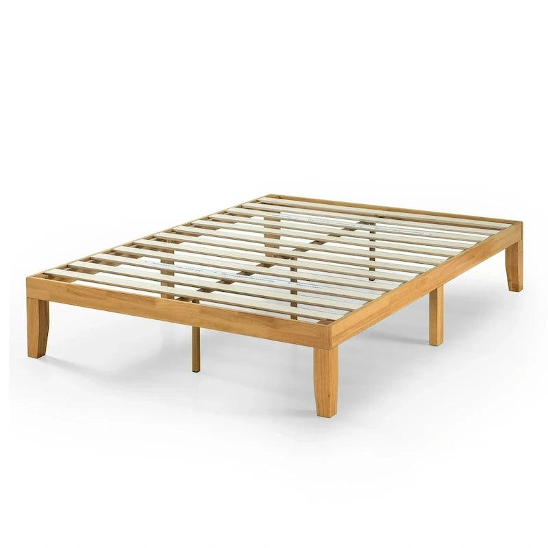 Priage by Zinus 14-inch Natural Solid Wood Platform Bed 3