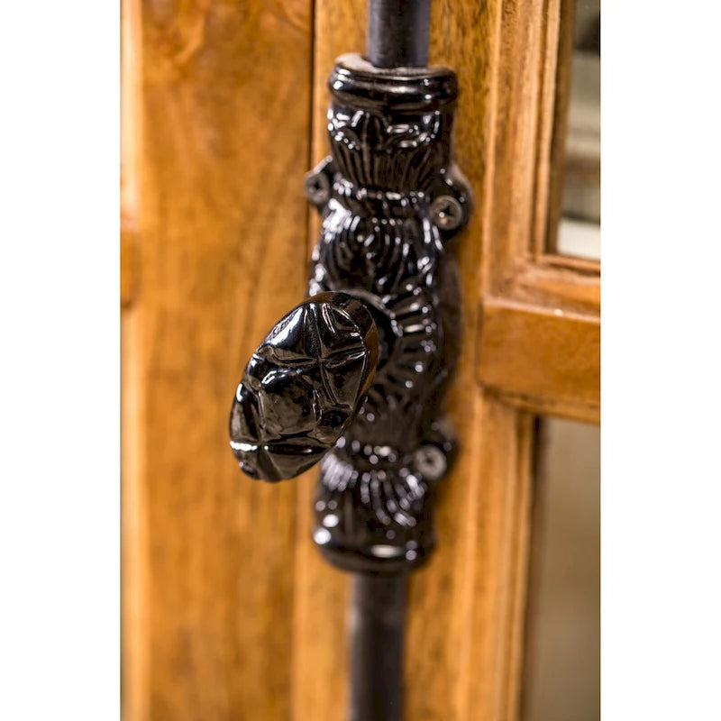 The Gray Barn Upper Glen 4-Door Crisp Two Tone White and Natural Credenza 5