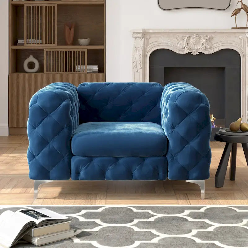 Corvus Aosta Tufted Velvet Chesterfield Club Chair 3