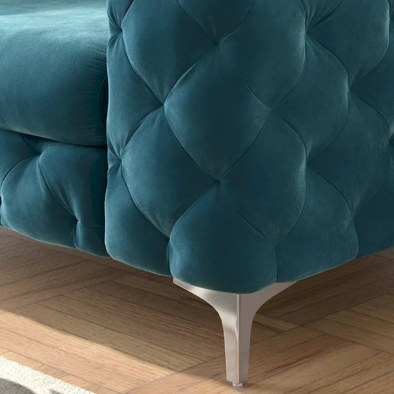 Corvus Aosta Tufted Velvet Chesterfield Club Chair 7