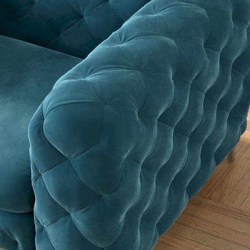 Corvus Aosta Tufted Velvet Chesterfield Club Chair 8