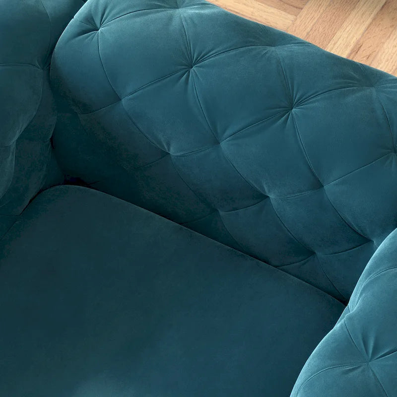 Corvus Aosta Tufted Velvet Chesterfield Club Chair 9
