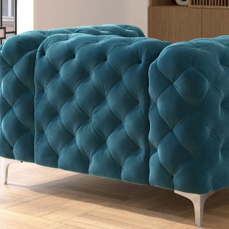 Corvus Aosta Tufted Velvet Chesterfield Club Chair 10