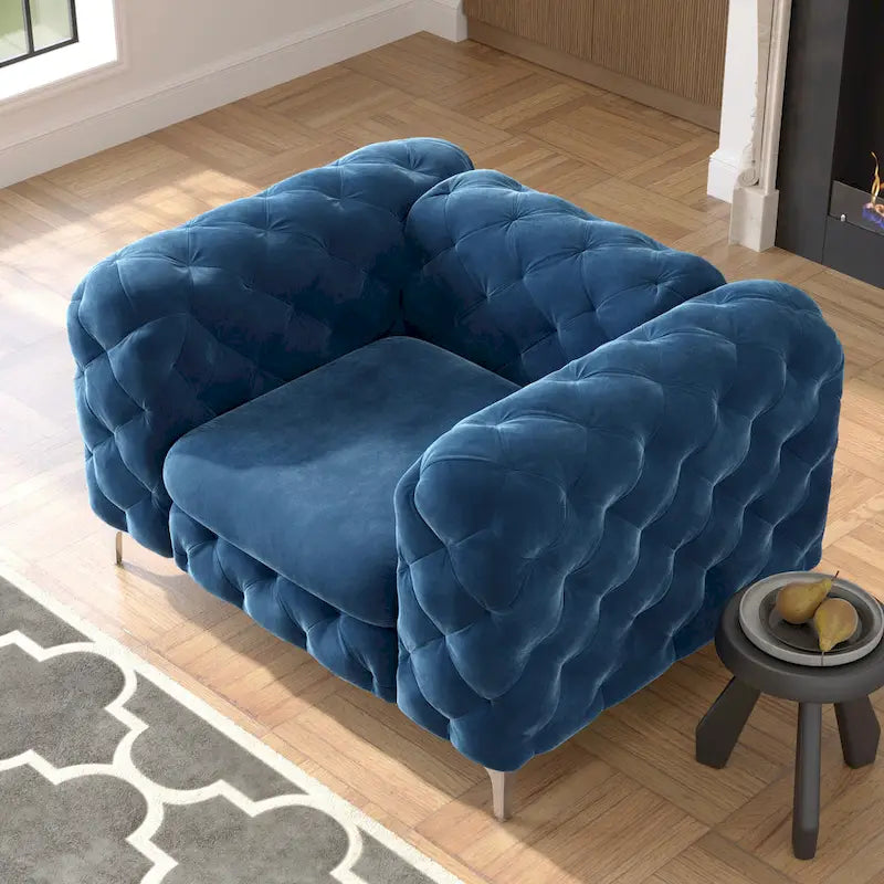 Corvus Aosta Tufted Velvet Chesterfield Club Chair 12