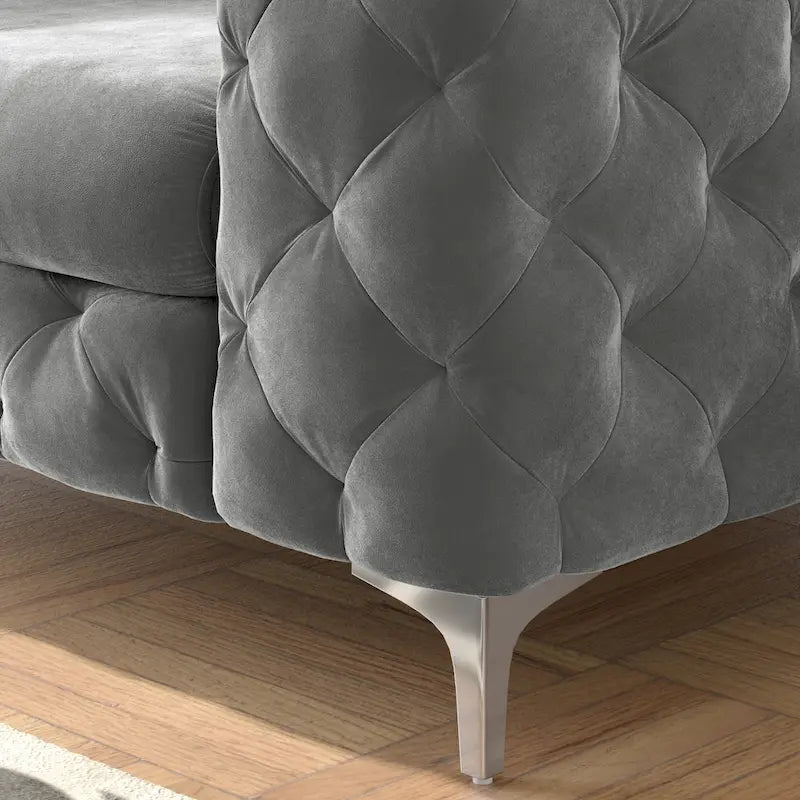 Corvus Aosta Tufted Velvet Chesterfield Club Chair 19