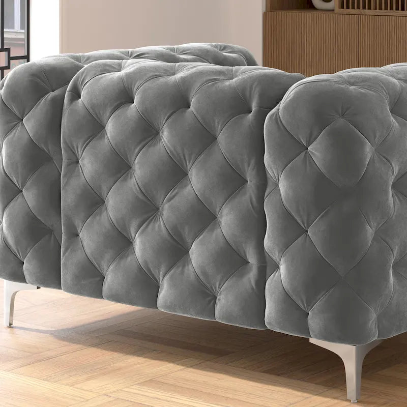Corvus Aosta Tufted Velvet Chesterfield Club Chair 22