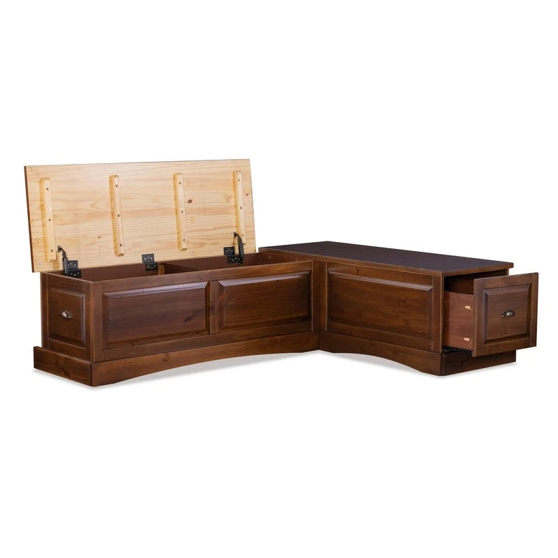 Ame Walnut Backless Nook Table Set 7