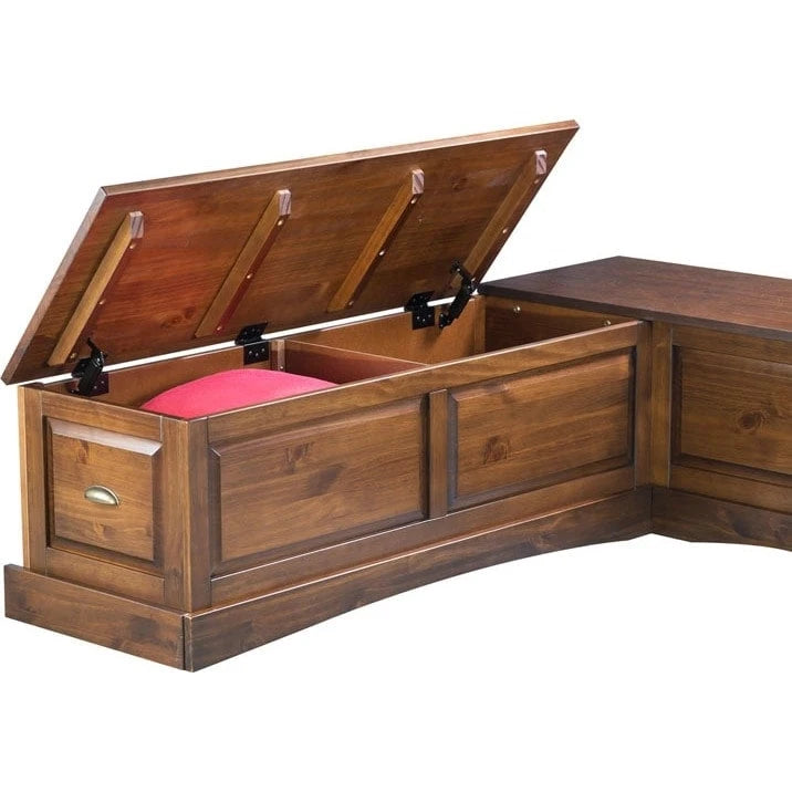 Ame Walnut Backless Nook Table Set 10