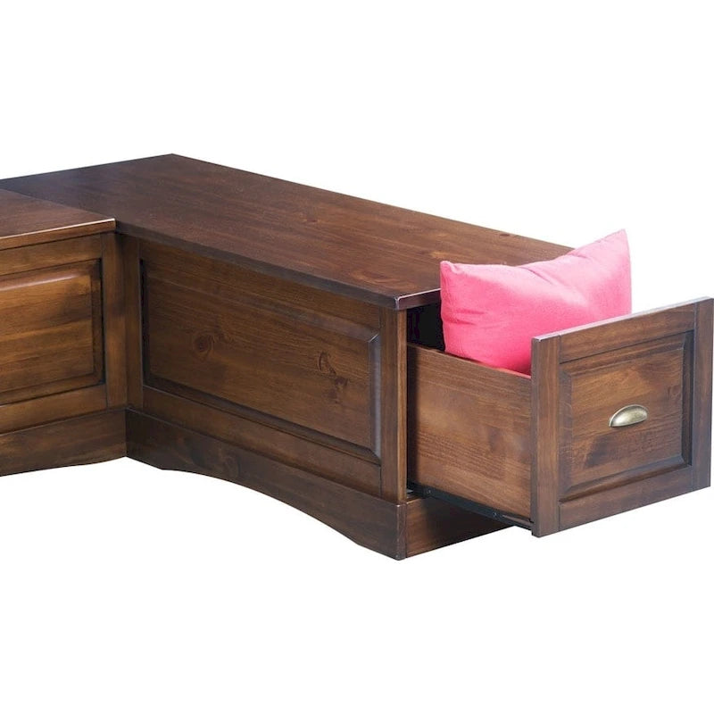 Ame Walnut Backless Nook Table Set 11