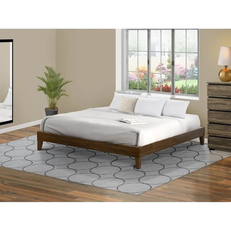 East West Furniture King Platform Bed Frame with 4 Solid Wood Legs and 2 Extra Center Legs (Bed Frame Color Options) 12