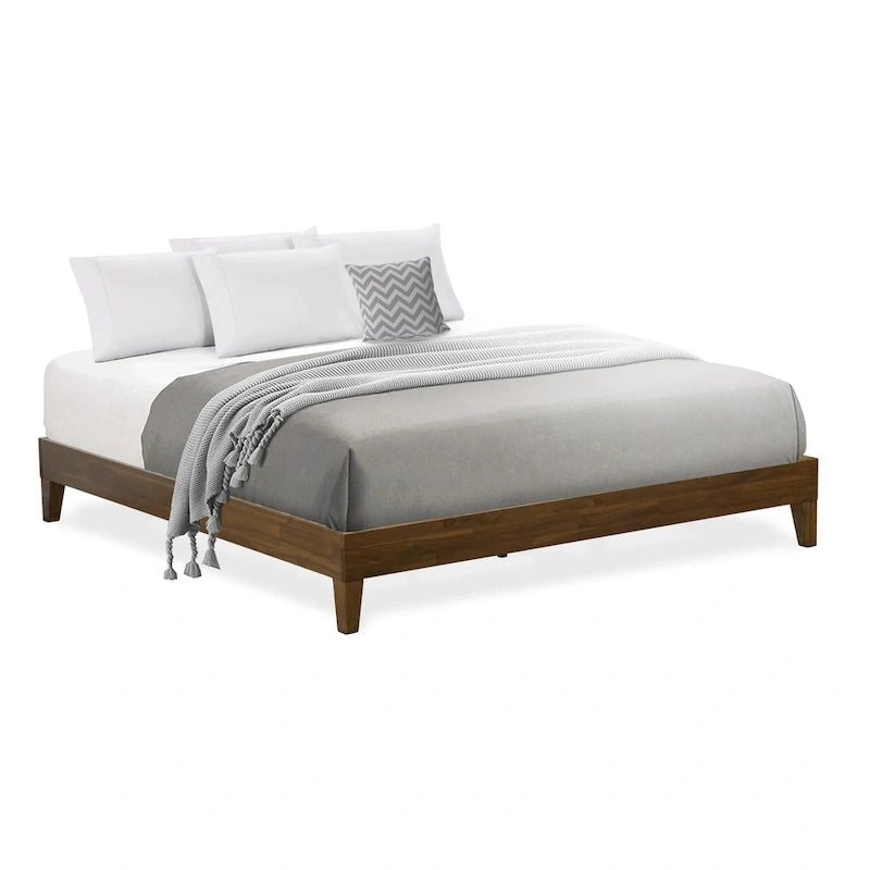East West Furniture King Platform Bed Frame with 4 Solid Wood Legs and 2 Extra Center Legs (Bed Frame Color Options) 13