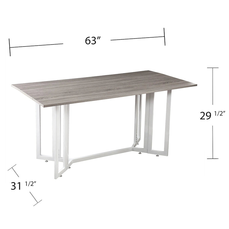 SEI Furniture Driness Grey Drop Leaf Table 8