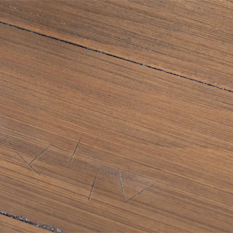 Roundhill Furniture Arch Weathered Oak 5-Piece Dining Set, Round Table with 4 Chairs 7