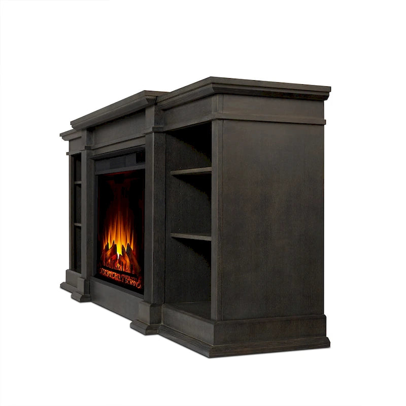 Eliot 81 Grand Antique Grey TV Stand Electric Fireplace by Real Flame 7