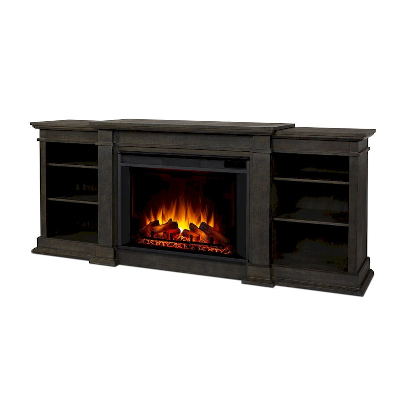 Eliot 81 Grand Antique Grey TV Stand Electric Fireplace by Real Flame 9