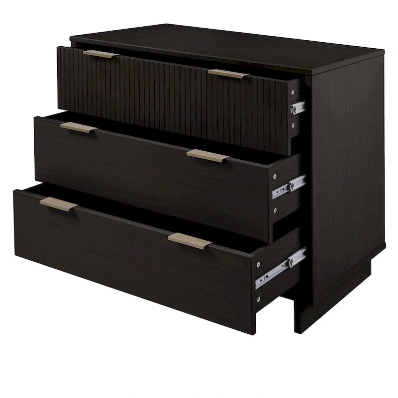 Manhattan Comfort 2-Piece Granville Modern Solid Wood Standard Dresser and Nightstand Set 12