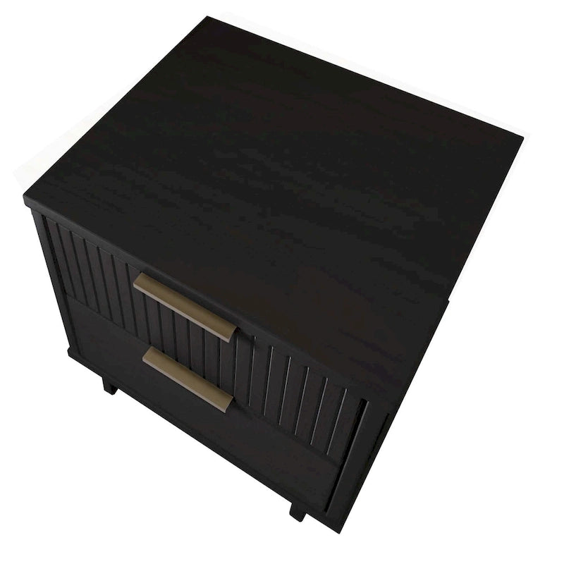 Manhattan Comfort 2-Piece Granville Modern Solid Wood Standard Dresser and Nightstand Set 16