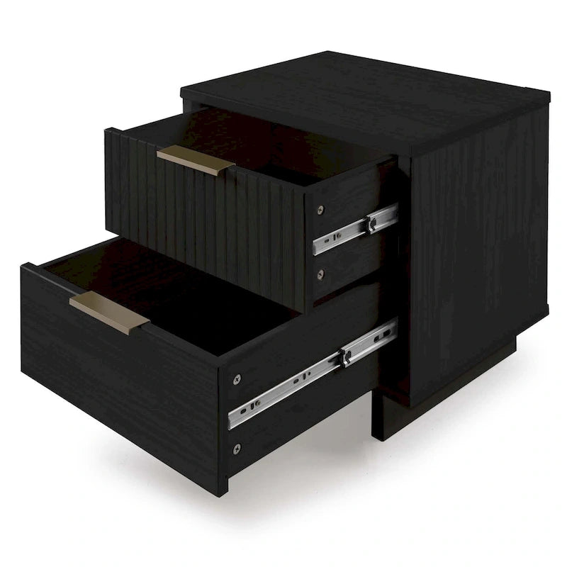 Manhattan Comfort 2-Piece Granville Modern Solid Wood Standard Dresser and Nightstand Set 18
