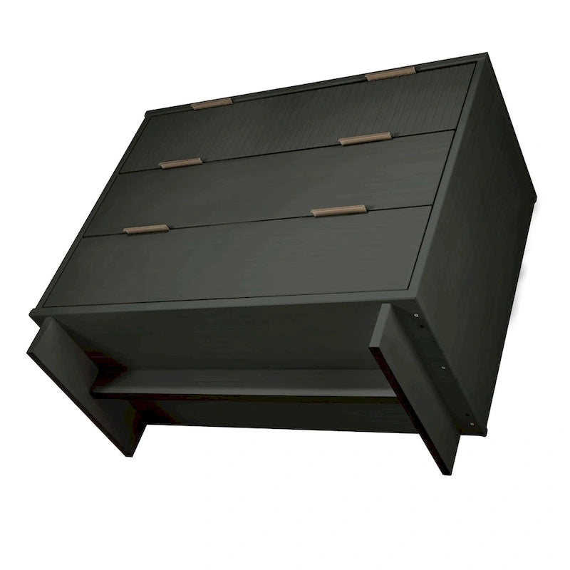 Manhattan Comfort 2-Piece Granville Modern Solid Wood Standard Dresser and Nightstand Set 46