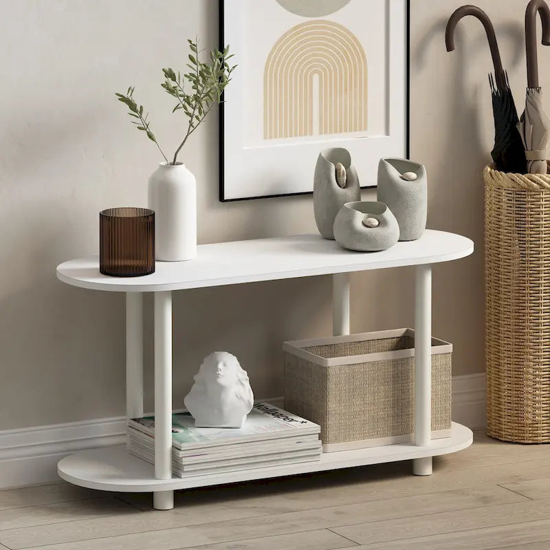 Furinno Turn-N-Tube Tavolino Moderno Ovale Nessun Attrezzo Richiesto 10