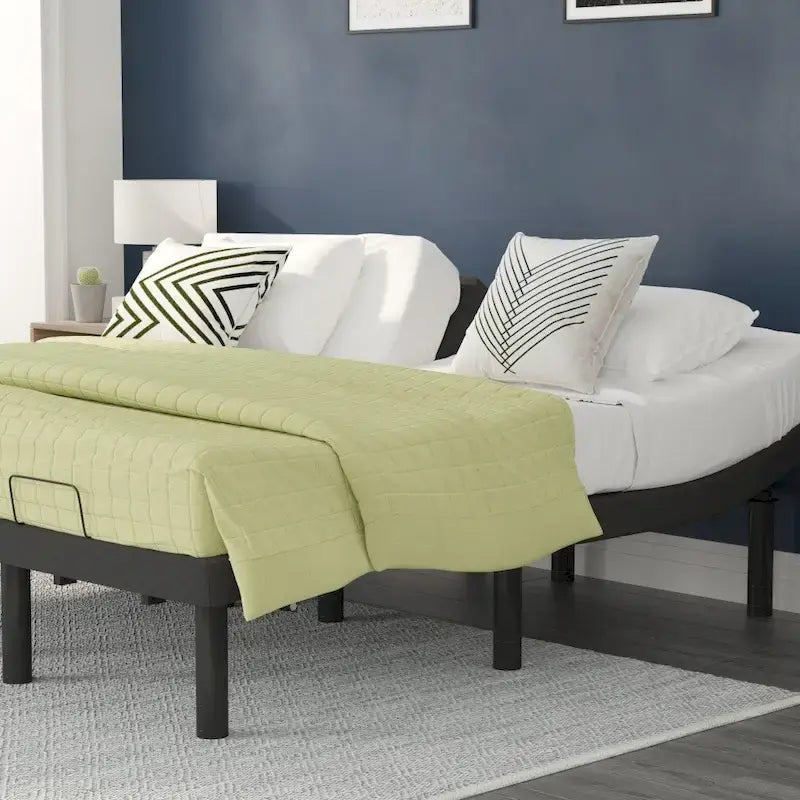 Anti-skid Upholstered Adjustable Bed Base with Wireless Remote 3