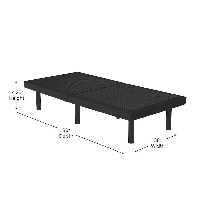 Anti-skid Upholstered Adjustable Bed Base with Wireless Remote 9