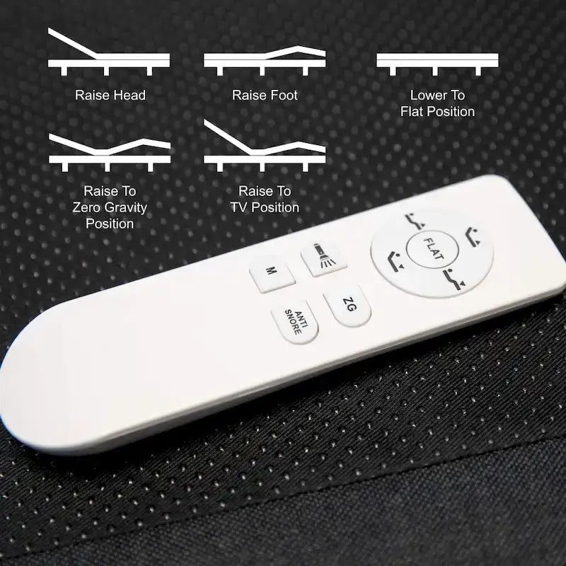 Anti-skid Upholstered Adjustable Bed Base with Wireless Remote 10