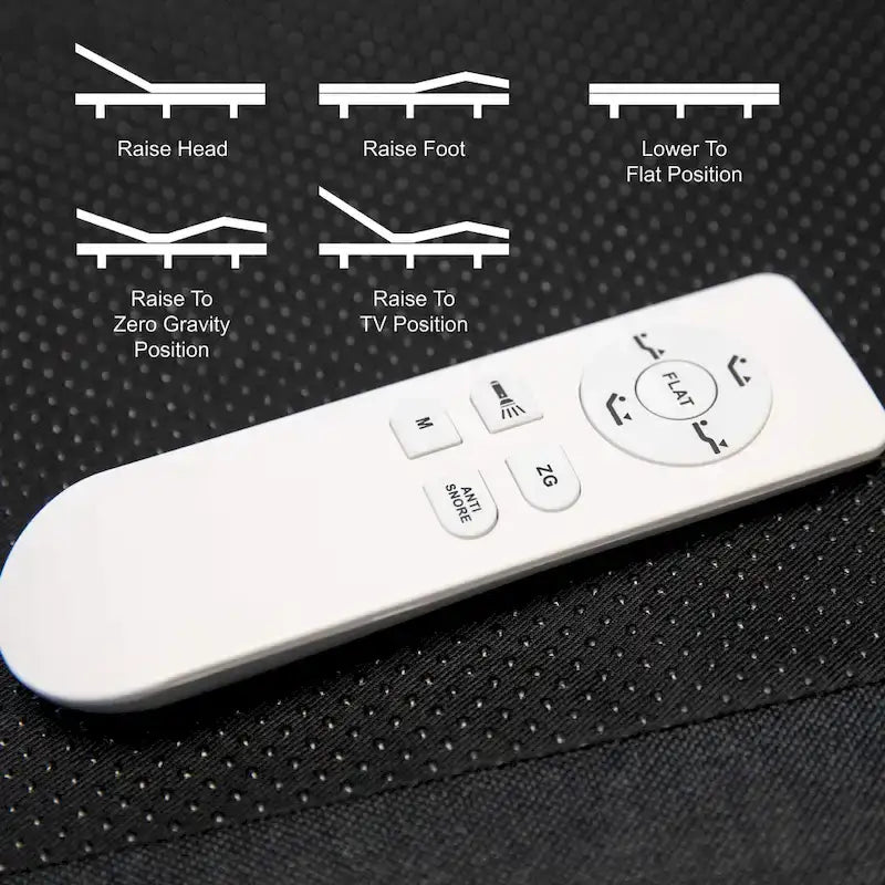 Anti-skid Upholstered Adjustable Bed Base with Wireless Remote 23