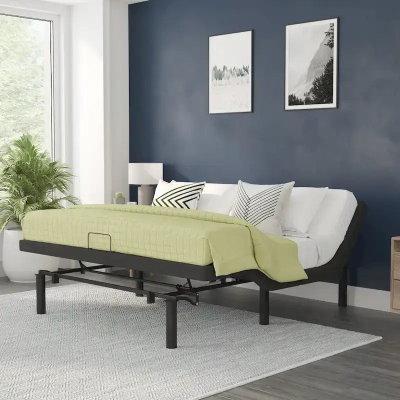 Anti-skid Upholstered Adjustable Bed Base with Wireless Remote 32