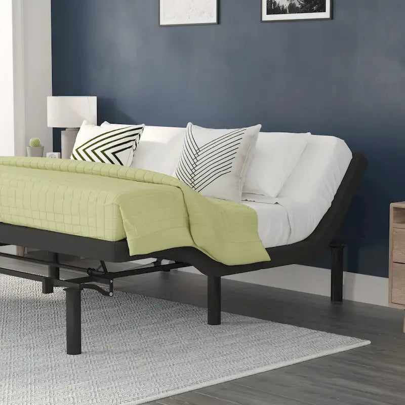 Anti-skid Upholstered Adjustable Bed Base with Wireless Remote 37