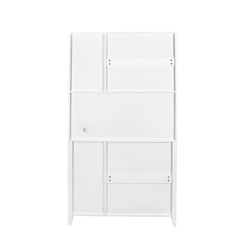 Large Kitchen Pantry Storage Cabinet with Glass Doors 13