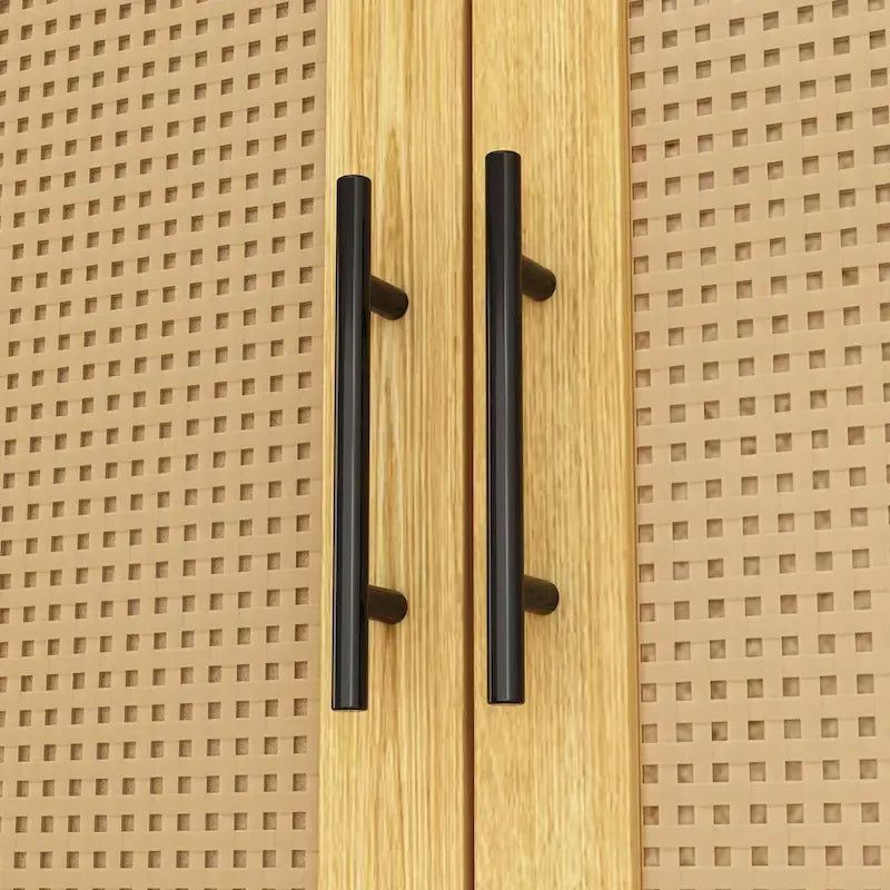Wood Wardrobe Closet with Hanging Rod and Drawers - Storage Organizer 4