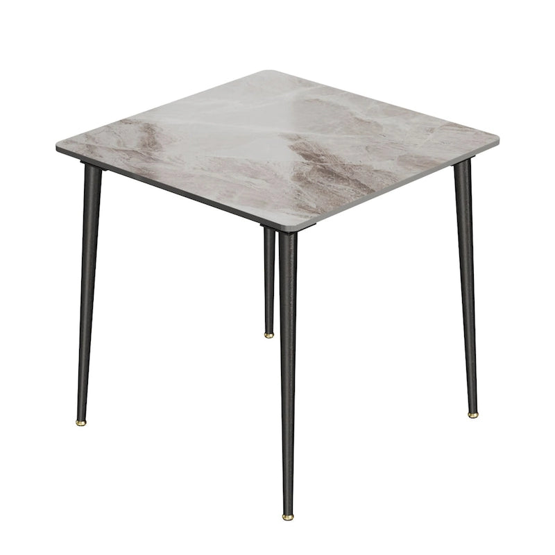 Modern Slate Kitchen Dining Table with Sintered Stone Top Metal Legs (Table Only) - 31.5x31.5x30 inch 16