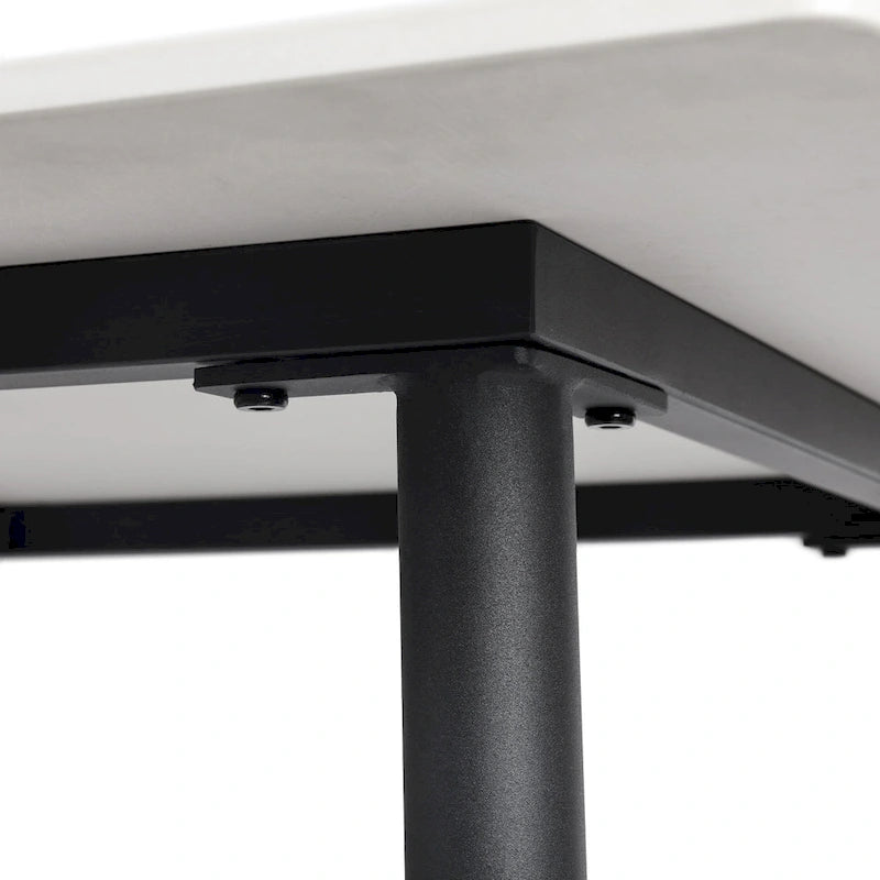 Modern Slate Kitchen Dining Table with Sintered Stone Top Metal Legs (Table Only) - 31.5x31.5x30 inch 23