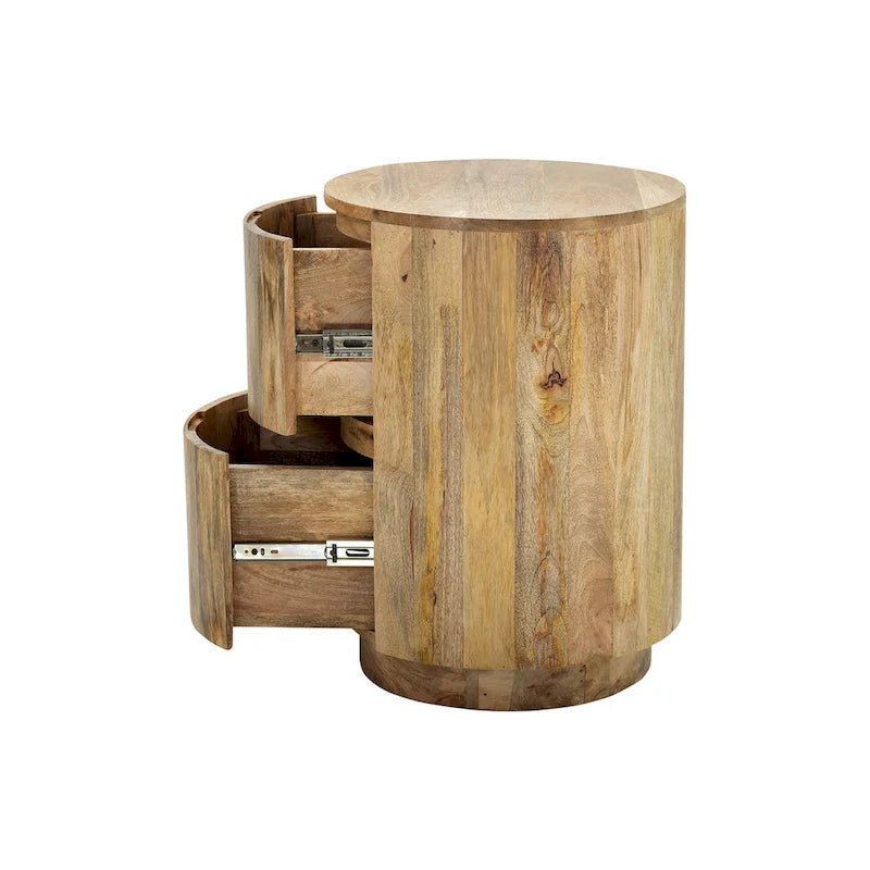 Carolina Living Kingston 2-Drawer 18 Round Nightstand 4