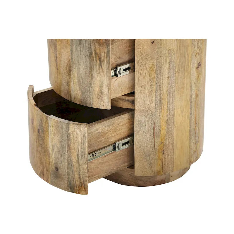 Carolina Living Kingston 2-Drawer 18 Round Nightstand 6
