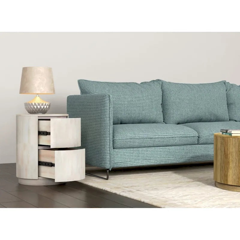 Carolina Living Kingston 2-Drawer 18 Round Nightstand 9