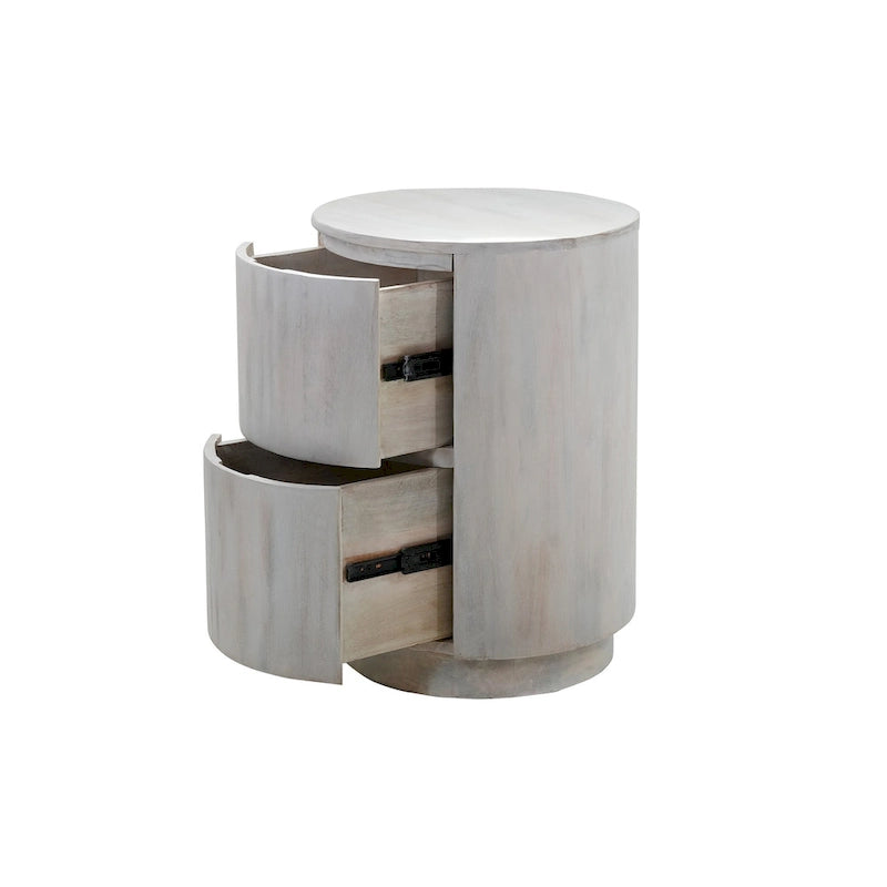 Carolina Living Kingston 2-Drawer 18 Round Nightstand 10