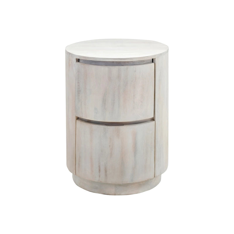 Carolina Living Kingston 2-Drawer 18 Round Nightstand 11