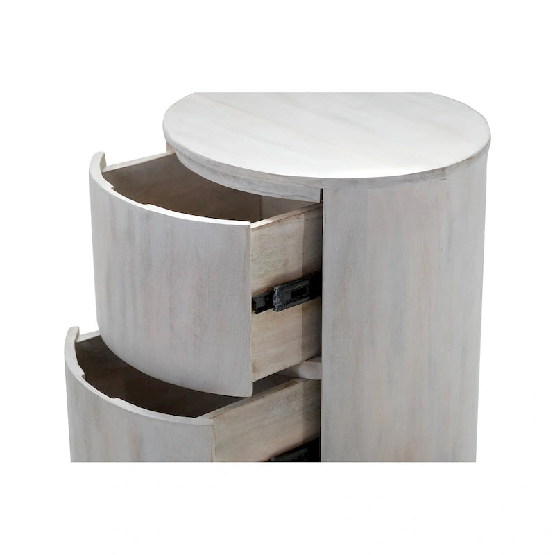 Carolina Living Kingston 2-Drawer 18 Round Nightstand 13