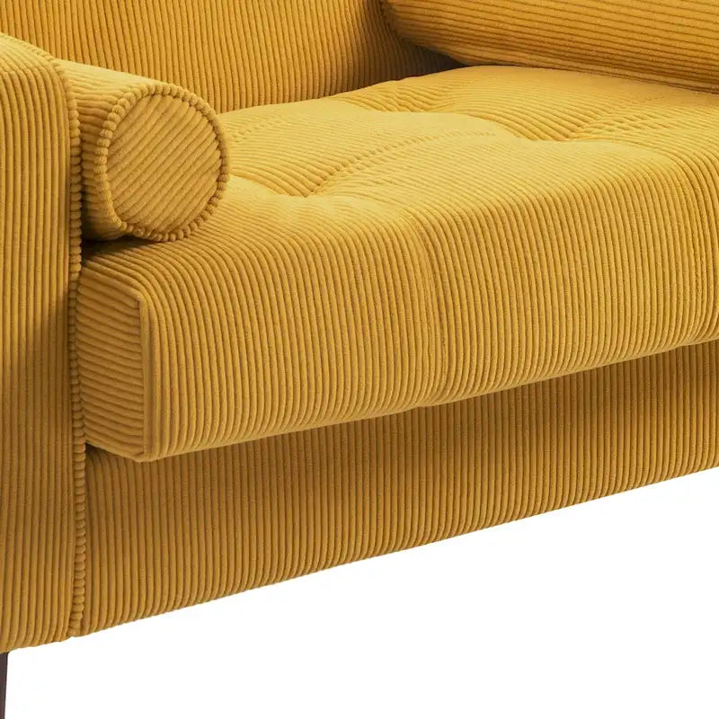 2 Set Poltrone Moderne Larghe in Velluto a Coste 18